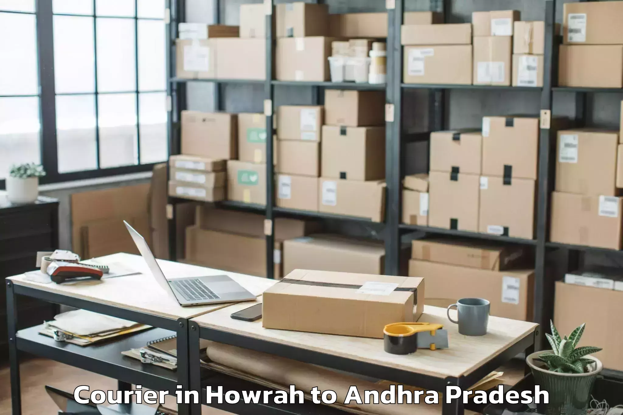 Top Howrah to Peddapappur Courier Available